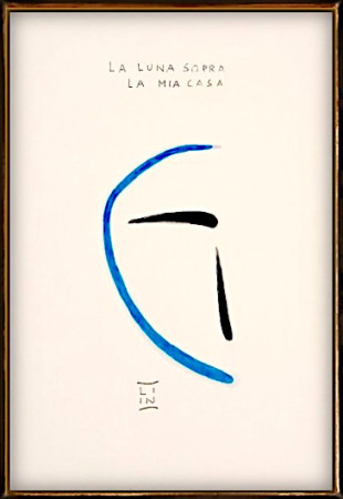 La luna sopra la mia casa, 2023, matita, pennarello